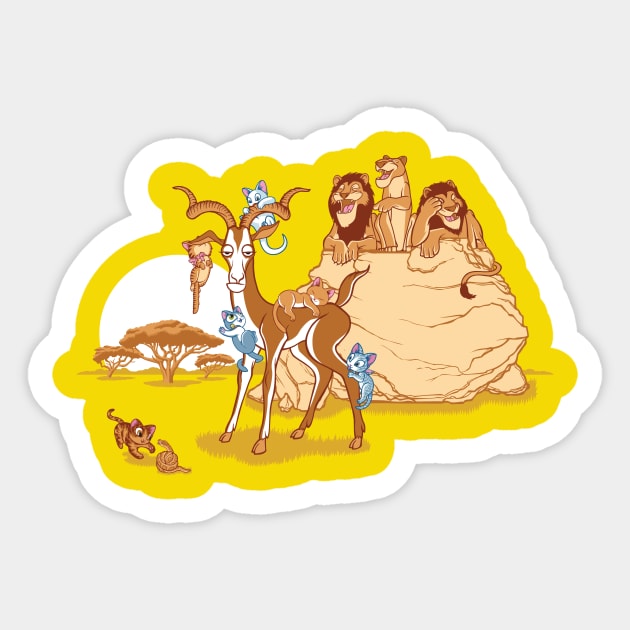 Kitties of The Wild Sticker by Made With Awesome